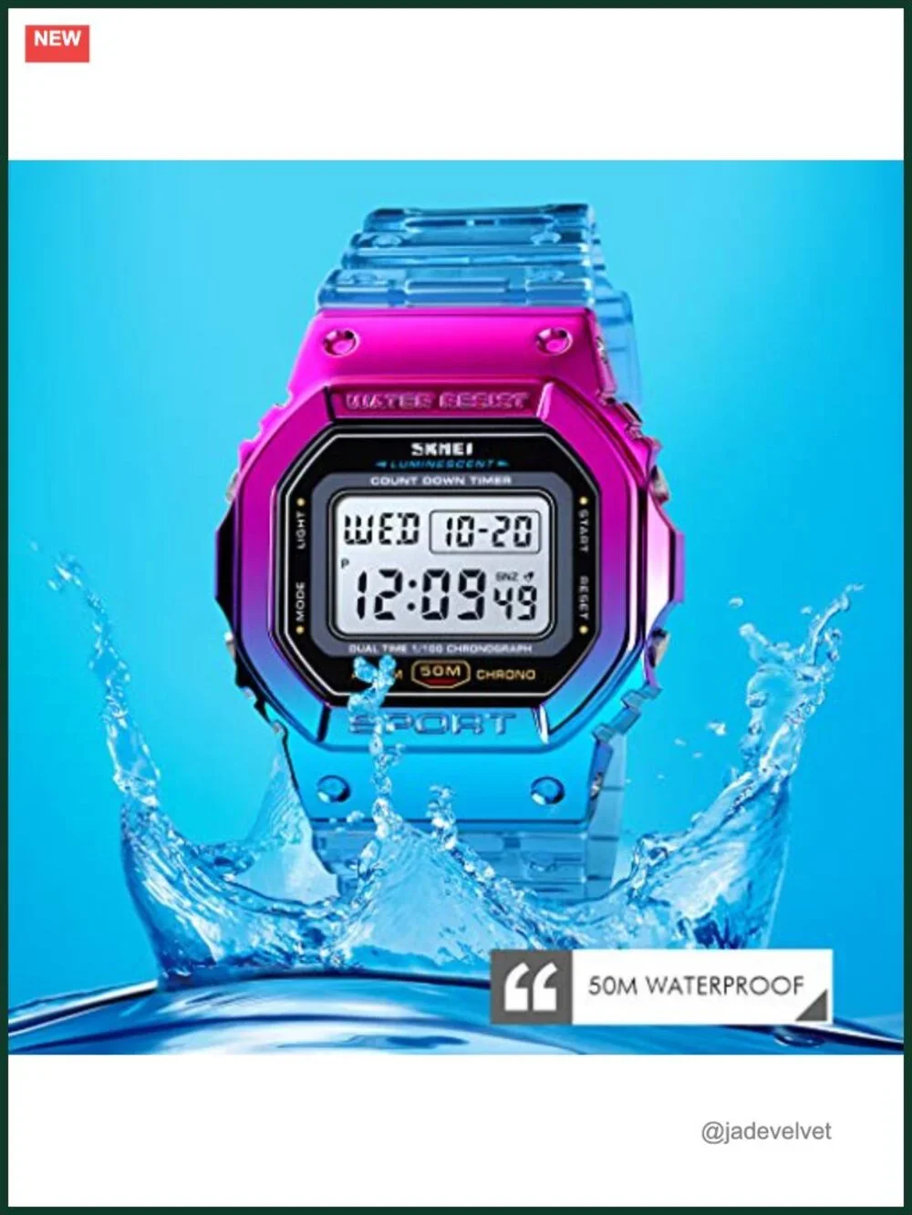 Gosasa Digital Sports Watch Wristwatches Waterproof for Women